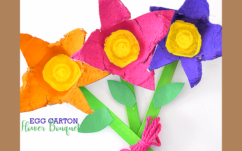 “Blooming Creativity: Egg Carton Flowers Craft for Kids”