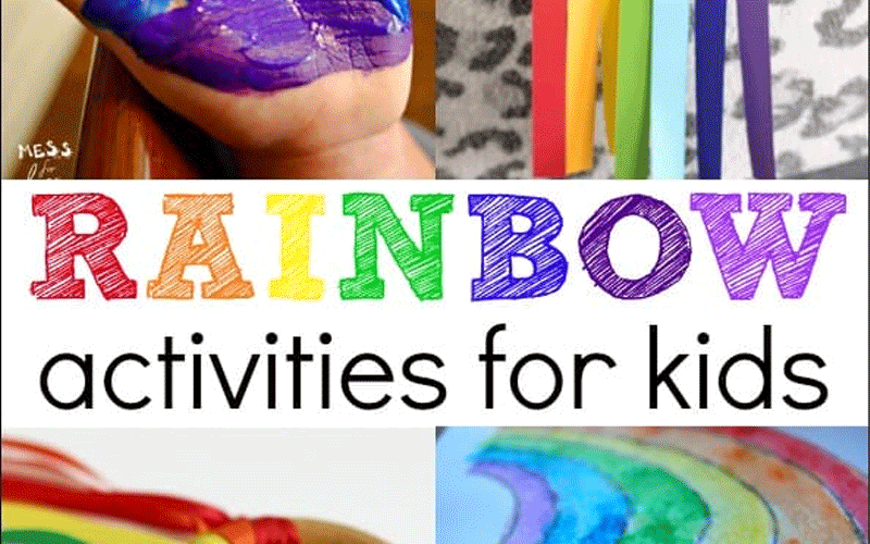 “Painting Fun: Creating a Vibrant Rainbow with Clouds – A Colorful Journey for Kids”