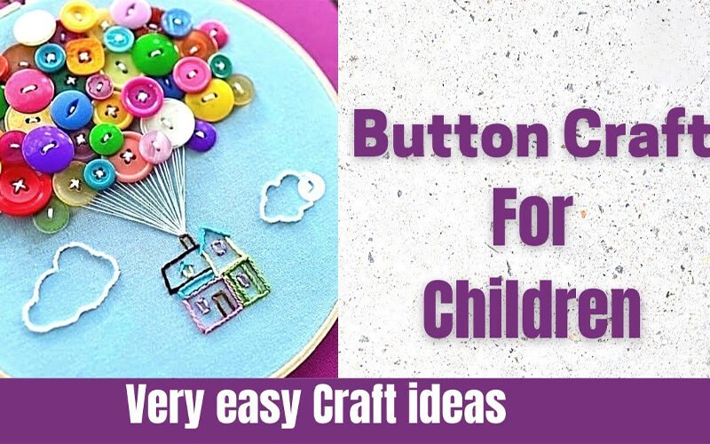 “Button Art Delight: Crafting Colorful Creations with Buttons”